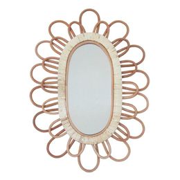 Mirrors Rural Rattan Innovative Art Decoration Makeup Mirror Dressing Bedroom Bathroom Wall Hanging Craft Po Props