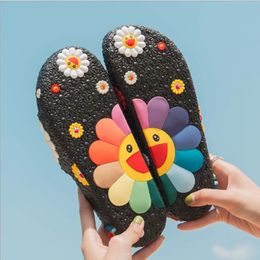 Pantofole Sun Flower dal design alla moda taglie forti, scarpe da spiaggia casual per interni ed esterni
