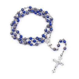 Pendant Necklaces Jesus Cross Rosary Necklace Vintage Jewellery 2021 Trend Catholic Zinc Alloy Accessories Wholesale