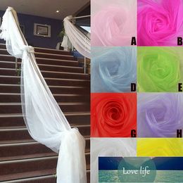 5m Tulle Wedding Organza Roll Sheer Crystal Organza Fabric For Wedding Decoration Mariage Yarn Birthday Event Party Supplies#p3