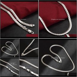Necklaces & Pendants Drop Delivery 2021 5Mm Fashion Chain 925 Sterling Sier Pendant Men Jewelry Full Side Necklace Y18 4Uiog