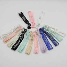 Hen Party Night Wedding Decoration Supplies Bachelorette Party Bracelet Team Bride To Be Satin Sash Bridal Shower Decoration