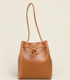 Lady Fashion Vintage soft leather Bucket Bag child and mother bags leisure Single Shoulder Messenger women's handbag