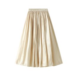 Summer Skirt High Waist Women's Skirt Fashion Pleated Lady Skirt Hot New Big Swing Skirts