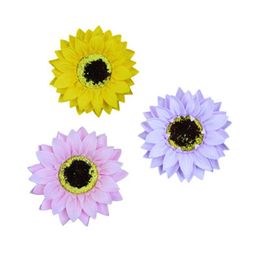 Decorative Flowers & Wreaths 25Pcs Sunflower Soap Flower Head Bouquet Gift Box Decor With DIY Wedding Christmas Home Shop Supplies