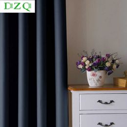 DZQ Solid Colour Blackout Curtain for Living Room Bedroom Modern High Shading Home Window Curtain Finished Customizable Drapes 210712