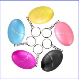 120db Egg Shape Self Defence Alarm Keychain Girl Women Protect Alert Personal Security Alarms system factory price