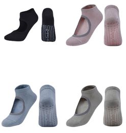 Women Pilates exercise Socks Anti-Slip Breathable Backless Yoga Sock Gyn Ballet Dancing Sports short sox for Fitness Gym Indoor Training Foot care sleeve