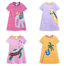 Kids Dresses for Girls Clothes Cotton Short Sleeve Casual Princess Dress Summer Kids Girl Dress Children Clothing Baby Dresses Q0716