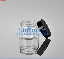 50ml clear PET jar, Pill Container Plastic Medicine Box with black Cover, 50g cream Jar Food Grade Material Jarbest qty