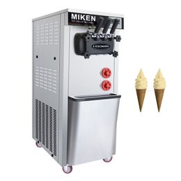 Soft Serve Ice Cream Making Machine Stainless Steel Vertical 1600W