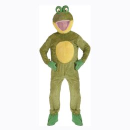 Professional Plush Frog Mascot Costume Halloween Christmas Fancy Party Dress Cartoon Character Suit Carnival Unisex Adults Outfit