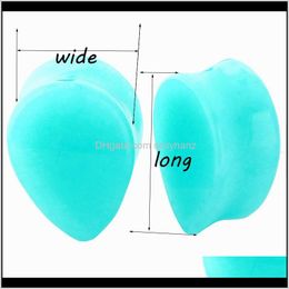 & Delivery 2021 36Pcs Drop Stone Plugs And Tunnels Double Flared Expander Gauge Ear Plug Piercing Sexy Body Jewelry 2Iuat