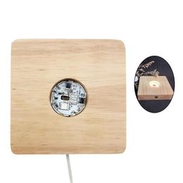Lamp Holders & Bases 4XFA 1 Piece LED Night Light Wooden Base Holder Display Stand For Crystals Glass Ball Illumination Lighting Accessories