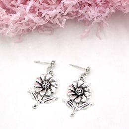 Wholesale Sunflower Earring Simple Dangle Earrings For Women Girl Friends Gifts Brincos Pendientes Handmade Jewellery