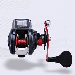 6.3:1 13+1BB Fishing Reel Left / Right Hand Low Profile Counte Tackle Gear with Digital Display Carretilha Pesca