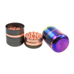 Rainbow Colour Zinc Alloy Herb Smoking Disintegrator 6 Layer 61mm Ice Blue Metal Tobacco Grinder Spice Crusher accessories