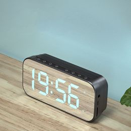 A18 Mini Mirror Alarm Clock Speakers Smart Wireless Bluetooth Speaker with Stereo Sound Effect goods