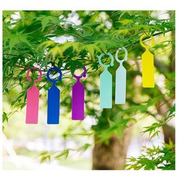 Garden Supplies Other 100Pcs Plant Pot Markers Ring Plastic Hanging Labels Reusable Waterproof Thick Hook Tree Tags Decoration Tool