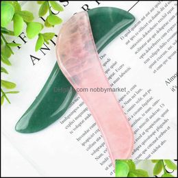 Jewellery Cleaners & Polish Mix 2 Pcs Colour Natural Rose Quartz Green Aventruine Guasha Scraper For Woman Sliming Lefting Face Remove Wrinkle