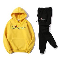 New Brand Logo Printed Women Men Tracksuits 2022 Autumn Fashion Men's Clothing Hoodie and Sweatpants Suit Casual Splash Sports