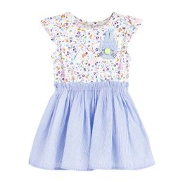 Girl Short Sleeve Summer Print Dress Kids Clothes 2021 Dresses Flower 2-7Y A-LINE O-NECK Casual style Q0716