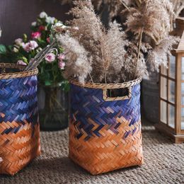 Pots For Plants Hand-woven Storage Baskets Plant Pot Decorative Flower Basket Planters &