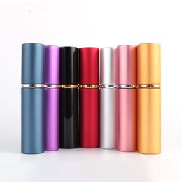 5ML perfume bottle 5ml Aluminium Anodized Compact Perfume Aftershave Atomiser Atomizer fragrance glass scent-bottle Mixed color 200pcs