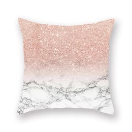 Chair Covers Rose Gold Powder Peach Skin Pillowcase Sofa Cushion Household Goods