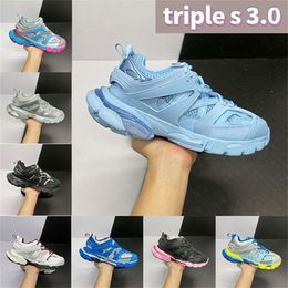 Top Triple s 3.0 mens casual shoes Blue Yellow Grey white Black Jade burgundy navy trainer lime pink men women sneakers brazil 12