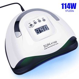 114/90/72/36W UV LED Manicure with 57pcs Lamp Bead LCD Display Auto Sensor Dryer For Curing All Gel Nail Tool