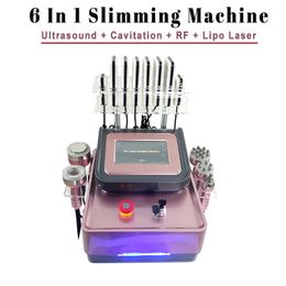 Portable 6 In 1 Slimming Machine Lipo Laser Pads Fat Loss Non-Invasive 40k Cavitation Abdomen Buttock Weight Loss Cost-Effective