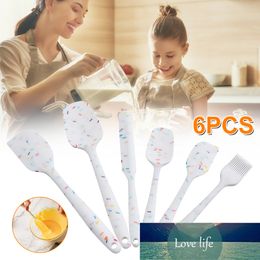 6Pc Silicone Non-Stick Spatula Set Food Grade Cookie Pastry Scraper Brush Cake Baking Butter Mixing Tool Cooking Baking Utensils Factory price expert design