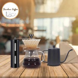 Swabue Pour Over Cofffee Special V60 Maker Pot Kettle Dripper Filter Electronic Scale With Timers Mini Grinder 4/5pcs Sets