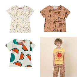 Nadade**zos Kids Summer Fashion T Shirt High Quality Toddler Boys Girl Casual T-shirts watermelon Pattern Hawaii Kid Unisex Tops 210619