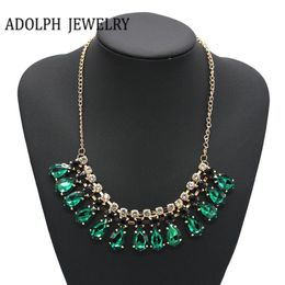 Jewellery 2014 Fashion Gem Statement Gold Colour Necklaces & Pendants Wholesale Choker For Women Chokers