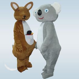 Trajes de mascota adulto encantador koala kangaroo hecho a medida mascota mascota disfraces fiesta animal fiesta