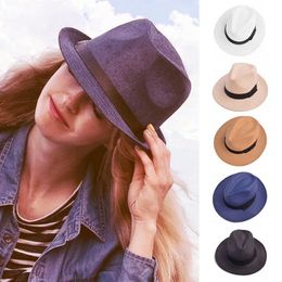 Kimisohand New Hot Fashion 6 Colors Summer Men Straw Hat Cowboy Hat Mens Fashion