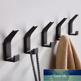 5PCS Double Black White Towel Bathroom Clothes Bedroom Robe Hook Coat For Livingroom Kitchen Accessories