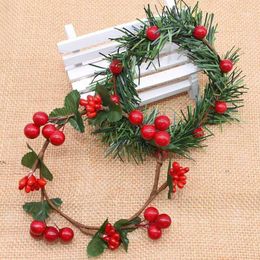 7-9cm Rattan Christmas Wreath Artificial Flowers Garland Dried Flower For Home Wedding Decoration DIY Floral Wreaths1