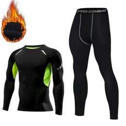 Thermal underwear men compression long johns keep warm winter inner wear clothes for tracksuit 211110