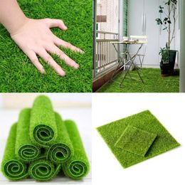 Artificial Green Lawn Grass Mat Indoor Outdoor Turf Micro Landscape Decor G6O 
