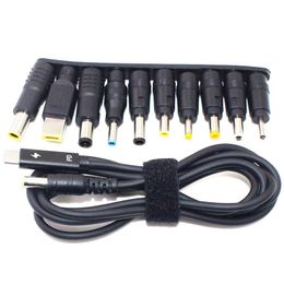 pc plug types Canada - Computer Cables & Connectors 100W TYPE-C To Round Port Laptop Adapter Connector Plug DC Power PD Fast Charge Charging