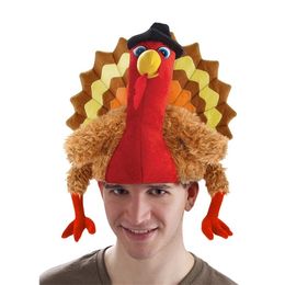 Funny Carnival Chicken Leg Hat Christmas Thanksgiving Decoration Turkey Hat Adult Carnival Hat Party Festive Cap Y0804