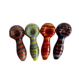 Cool US Colorful Pyrex Thick Glass Smoking Tube Handpipe Portable High Quality Handmade Dry Herb Tobacco Oil Rigs Bong Pipes DHL