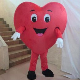 Halloween red heart Mascot Costume High Quality Cartoon Love Anime theme character Adult Size Christmas Carnival fancy dress