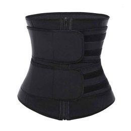 Bustiers & Corsets Double Belt Latex Waist Trainer Corset Underbust Bustier Rubber Corselet Steel Boned Korse Zip Up Korset Sports Gorset Pl