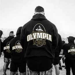 Men's Hoodies & Sweatshirts 2021 Fall Fashion Orsay Commemorative Fitness Hooded Sweatshirt Trend Loose Olympia Casual Running Sports Tops