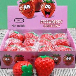 Strawberry Anti Stress Ball Funny Gadget Vent Decompression Toys Stress Autism Mood Relief Hand Wrist Squeeze Kid Toy