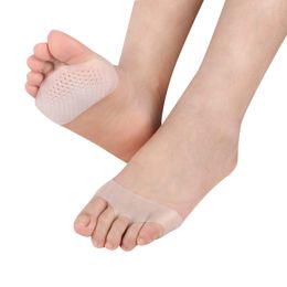 Foot Care Breathable Soft Silicone Gel Toe Pads High heel shock Anti Slip-resistant metatarsal Pad Forefoot 3 colors in stock